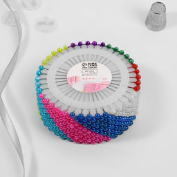 Цена за 24 шт. Булавки портновские «Ромашка», 38 мм, 40 шт., МИКС