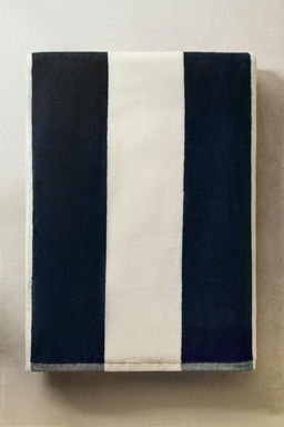 VELOUR BEACH TOWEL WITH WIDE STRIPES - Zara фото 8
