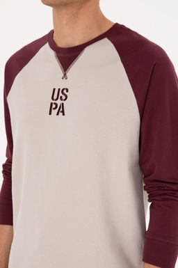 Erkek Bisiklet Yaka Regular Fit Bordo Sweatshirt - U.s. polo assn фото 7