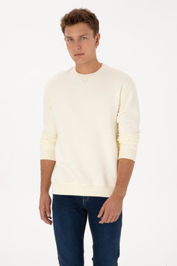 Erkek Krem Basic Sweatshirt - U.s. polo assn фото 3