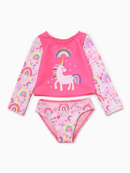 Купальник для девочки раздельный KAFTAN: GOOD, розовый, размер 32 (110-116 см)