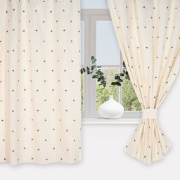 Шторы для кухни Доляна «Пчёлки», 150×180 см - 2 шт., рогожка 164 г/м², 100% хлопок