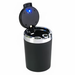 Пепельница для авто, с подсветкой Удачи на дороге, 7.5?10 см