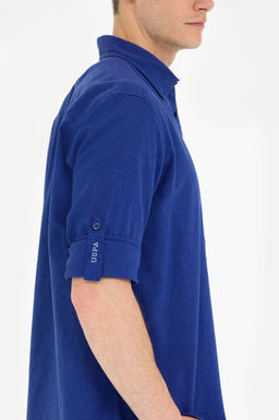 Мужская синяя базовая рубашка с длинным рукавом Неожиданная скидка в корзине - U.s. polo assn фото 7