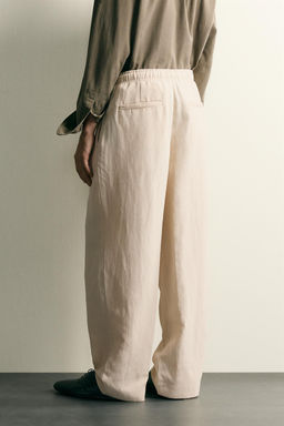 PANTAL?N RELAXED FIT VISCOSA - LINO / Crudo - Zara фото 3