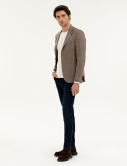 Светло-коричневая кашемировая куртка приталенного кроя - Cacharel фото 4