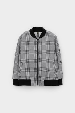 Crockid _ КР 302682/св.серый меланж,костюмная клетка к546 жакет (бомбер) для мал