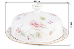 Блинница 23,5*23,5*12,5 см Диана + крышка, фарфор, NEW BONE CHINA - Elan gallery фото 2