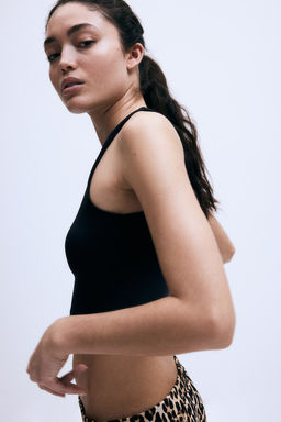 Top de microfibra cropped - H&m фото 4