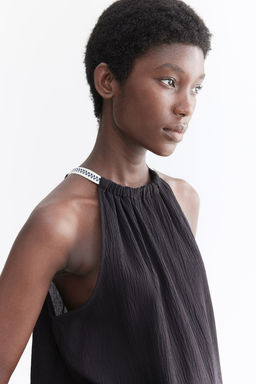 Vestido de algodon con cordon de ajuste - H&m фото 3