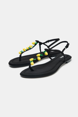 BEADED STRAP SANDALS - Zara фото 16