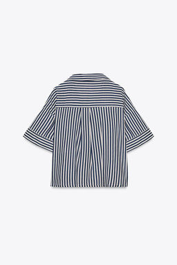 CROPPED LINEN BLEND SHIRT - Zara фото 31