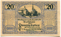 20 геллеров 1920 года Австрия Радштадт (нотгельд)