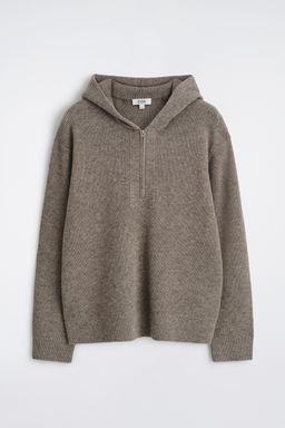 SUDADERA DE PUNTO DE MERINO Y YAK CON CREMALLERA