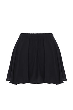 TRENDYOLMILLA Siyah Rahat Kesim Yumusak Mini Dokuma Etek Gorunumlu Sort TWOSS25SR00020  фото 8