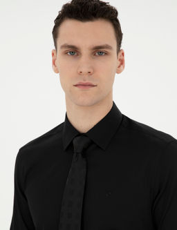 Siyah Slim Fit Uzun Kollu Basic G_mlek - Pierre cardin фото 9