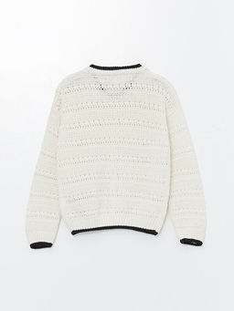 Bisiklet Yaka Ajurlu K?z ?ocuk Triko H?rka