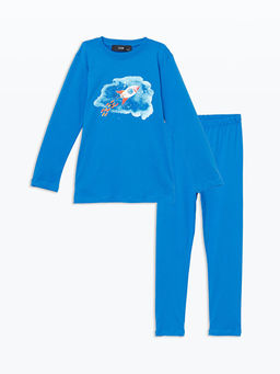 Bisiklet Yaka Erkek ?ocuk Pijama Tak?m?