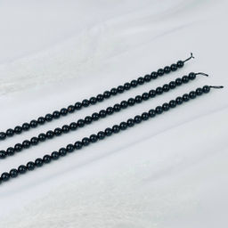 Бусины для украшений из черного Турмалина (Шерл) (46 бусин) 38 см