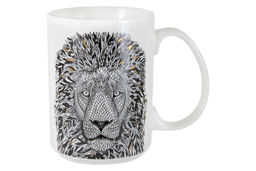 Кружка, 500 мл, фарфор N, белая, Лев, Wild