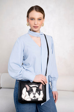 Сумка с аппликацией ДС-261-254 черный