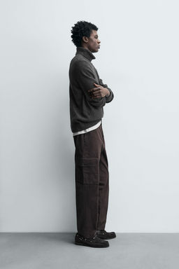 TWILL CARGO TROUSERS - Zara фото 4
