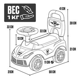 Каталка для детей Rocket R0274 (цвет красный)