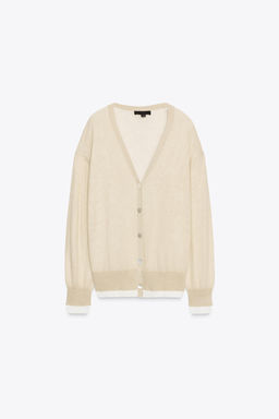 DOUBLE LAYER KNIT CARDIGAN - Zara фото 9