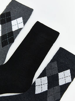 Desenli Erkek Soket ?orap 3l?