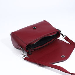 Сумка-мессенджер на магните, цвет бордовый - Simaland фото 7