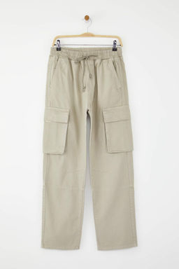 TRENDYOL MAN Ac?k Haki Unisex Regular Fit Lastikli Beli Baglamal? Kargo Cepli Pantolon TMNSS24PL00003 - Trendyolmilla фото 8