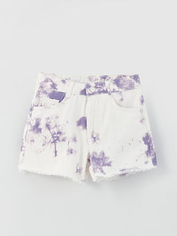Batik Desenli K?z ?ocuk Jean ?ort