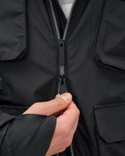 Куртка - жилетка трансформер с подогревом 2 в 1 мужская зимняя черного цвета 6668Ch - Mtforce фото 44