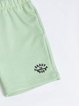 Beli Lastikli Bask?l? Erkek Bebek ?ort