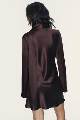 SATIN FOULARD DRESS
