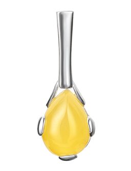 Нежный кулон из медового янтаря Огонёк