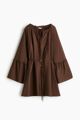 Vestido t?nica con mangas trompeta