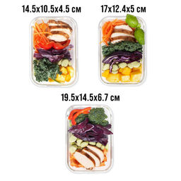 26265 Набор жаропрочных мисок 6пр с/кр 0,37/0,65/1л стекло LR (х4) - Mayer&boch фото 3