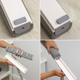 Швабра с отжимом и ведром Raccoon «Компакт», ведро 17×12.5×34 см, 5.5 л, швабра с насадкой ПВА 28×4.5×121 см  фото 4