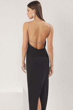 TRENDYOLMILLA Mint Incili Dokuma Uzun S?k Abiye & Mezuniyet Elbise TPRSS25AE00168  фото 2