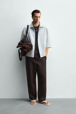 CAMISA BOXY FIT BOLSILLO / Verde agua