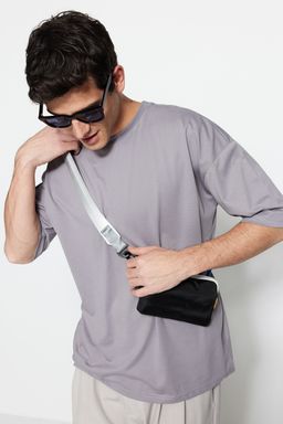TRENDYOL MAN Siyah Basic Bisiklet Yaka Oversize/Genis Kesim K?sa Kollu T-Shirt TMNSS22TS0317 - Trendyolmilla фото 29