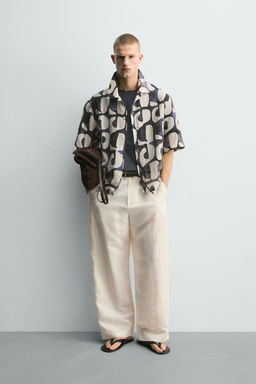CAMISA ESTAMPADO GEOM?TRICO / Marino oscuro