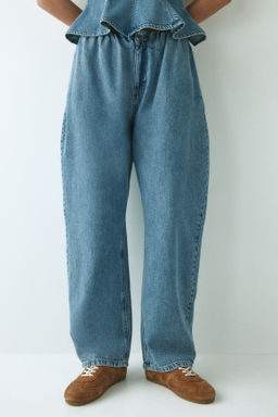 Pantal?n denim con pernera barrel - H&m фото 5