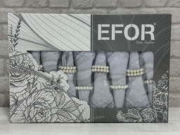 Скатерть EFOR KDK SET 160*300 +12 салфеток- серый GRI