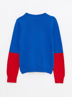 Bisiklet Yaka Spiderman Desenli Uzun Kollu Erkek ?ocuk Triko Kazak - Waikiki фото 2