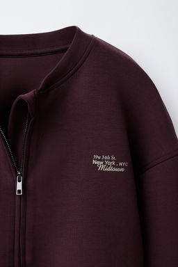 EMBOSSED TEXT MODAL BOMBER JACKET - Zara фото 3