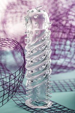 Насадка на пенис TOYFA A-Toys, TPR, прозрачный, 15,3 см  фото 10