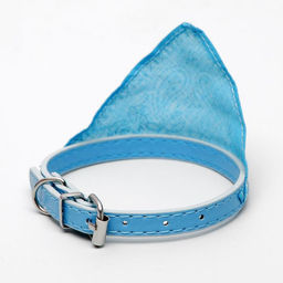 Ошейник с косынкой 32 х 1 см, ОШ 22-28, голубой - Пижон фото 2