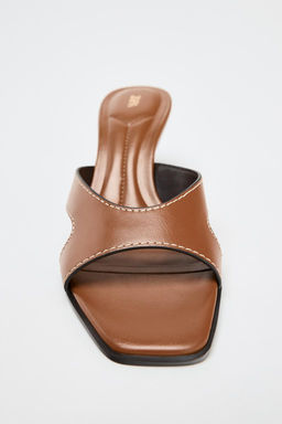 HIGH-HEEL SANDALS WITH TOPSTITCHING - Zara фото 4